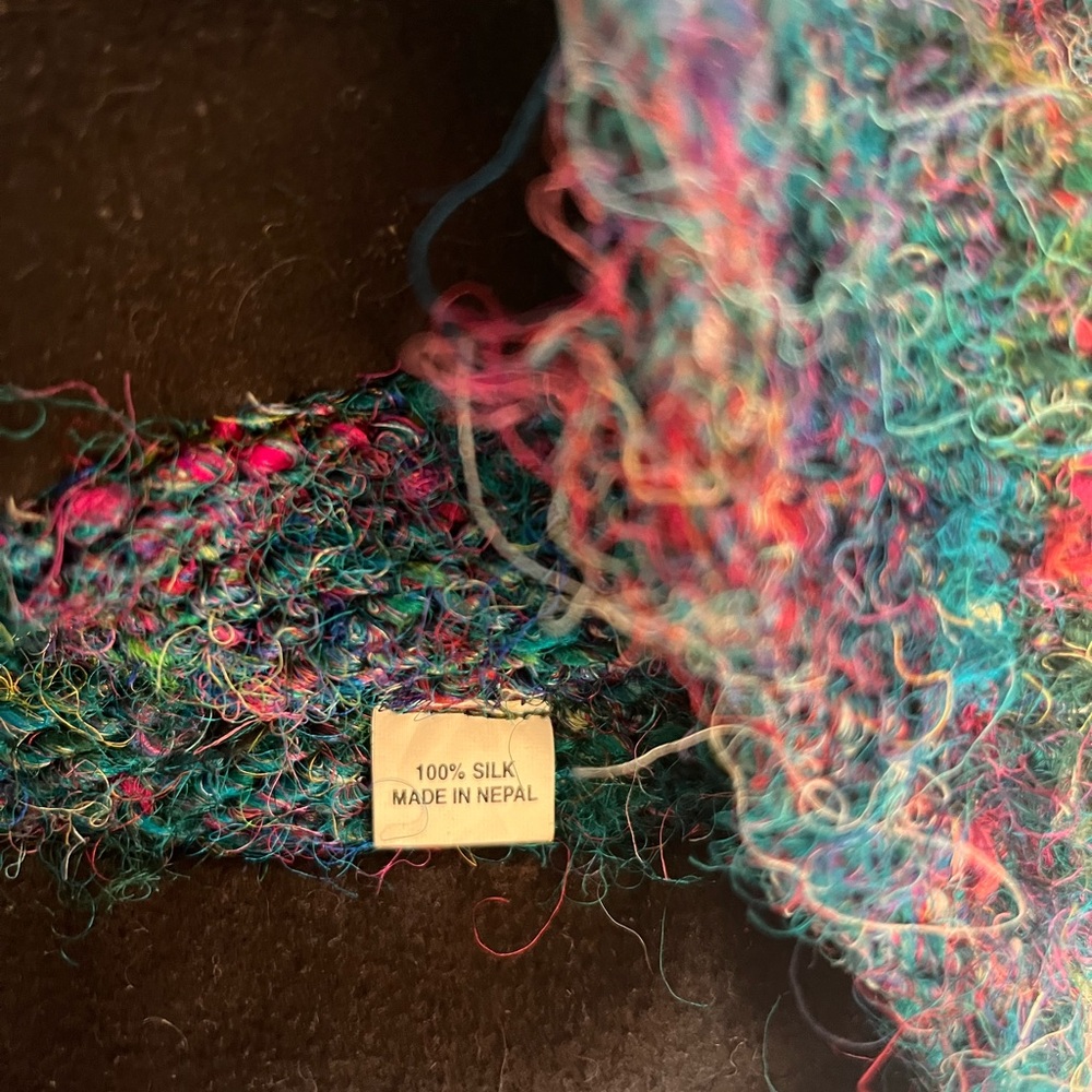 Colorful Silk beanie hat